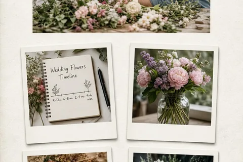 Illustration for Wedding Flowers in Season Planning Timeline for Couples