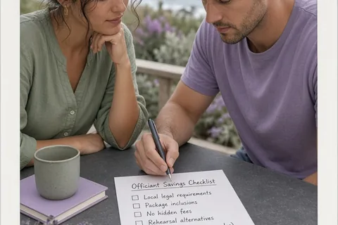 Illustration for Wedding Officiant Savings Checklist: Cut Ceremony Costs