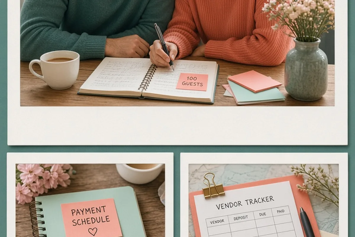 Illustration for Wedding payment schedule template for 100 guests