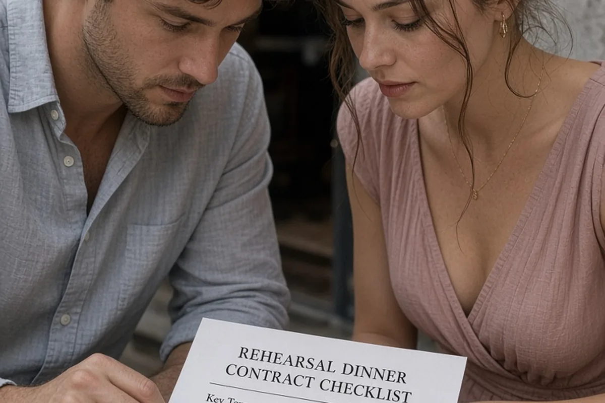 Illustration for Rehearsal Dinner Contract Checklist: Key Terms to Review
