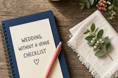 Illustration for Wedding Without a Venue Checklist: The Ground-Up Guide