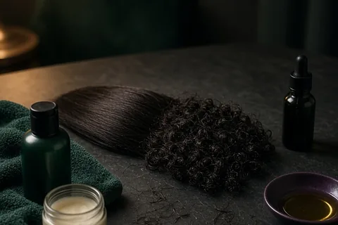 Illustration for Hair Care for Relaxed Curly Hair: Routine and Protection Guide