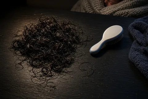 Illustration for Postpartum Hair Loss for Curly Hair: Recovery and Styling Guide