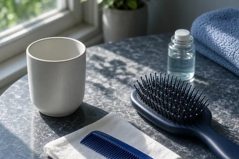Illustration for Hair product buildup removal for low porosity hair