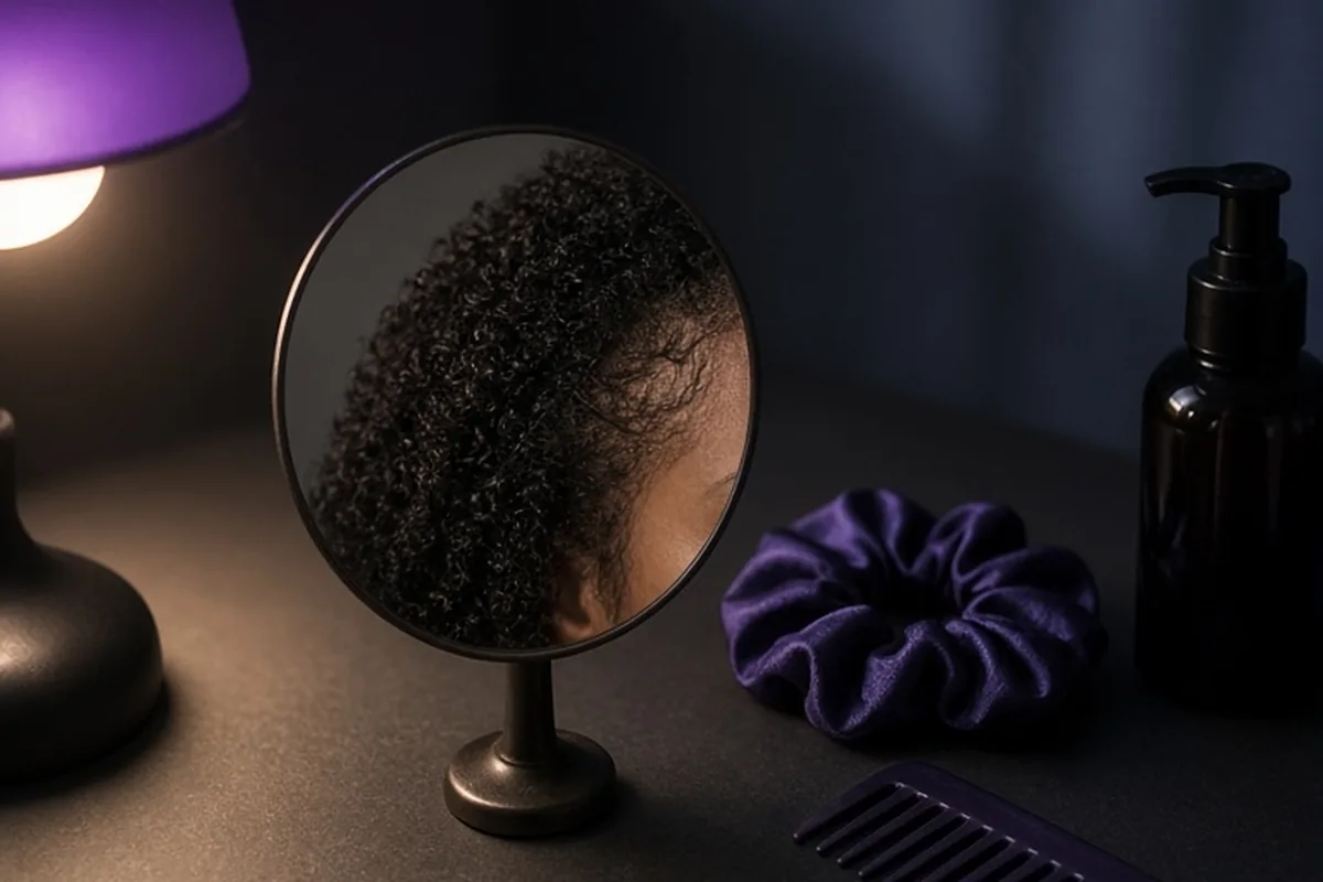 Illustration for Hair Thinning at Temples in Women with Textured Hair: Care Guide