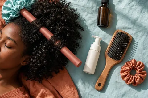 Illustration for Heatless Curls for Curly Hair: Step-by-Step Styling Guide