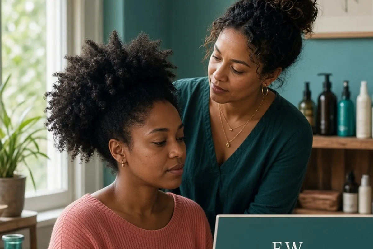 Illustration for How to Find a Stylist for Hair Oil and Moisture Needs