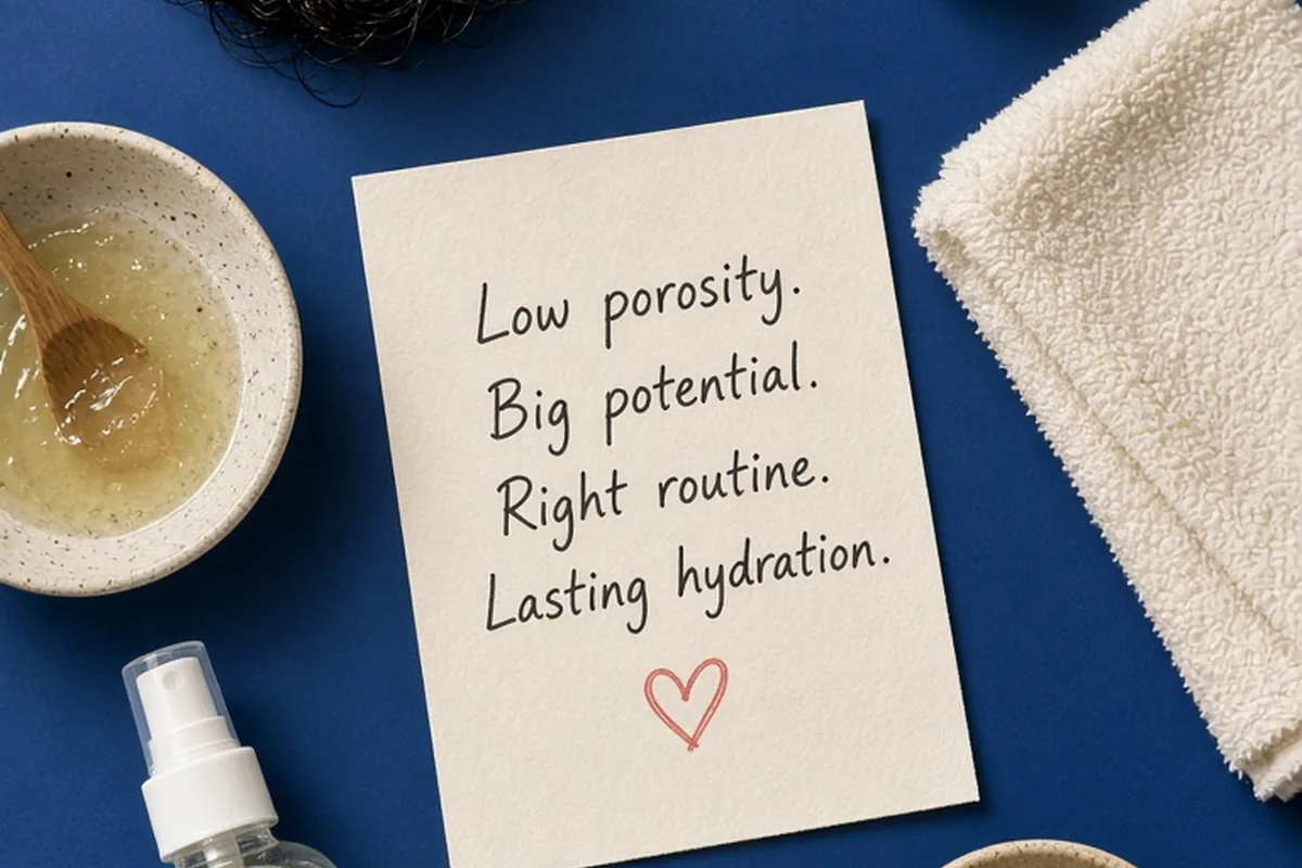 Illustration for How to Moisturize Low Porosity Hair for Lasting Hydration