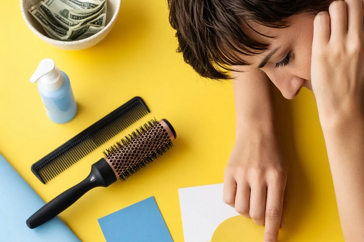 Illustration for Styling Short Hair and Managing Salon Costs Effectively