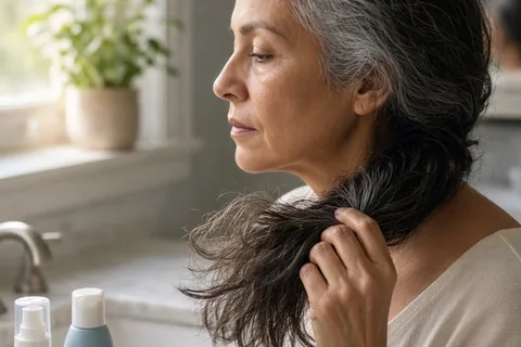Illustration for Low Porosity Hair Products for Women Over 40: Care Guide