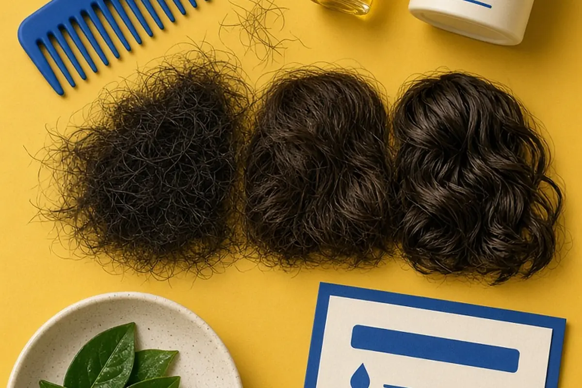 Illustration for Moisturizing Shampoo Before and After Maintenance Schedule