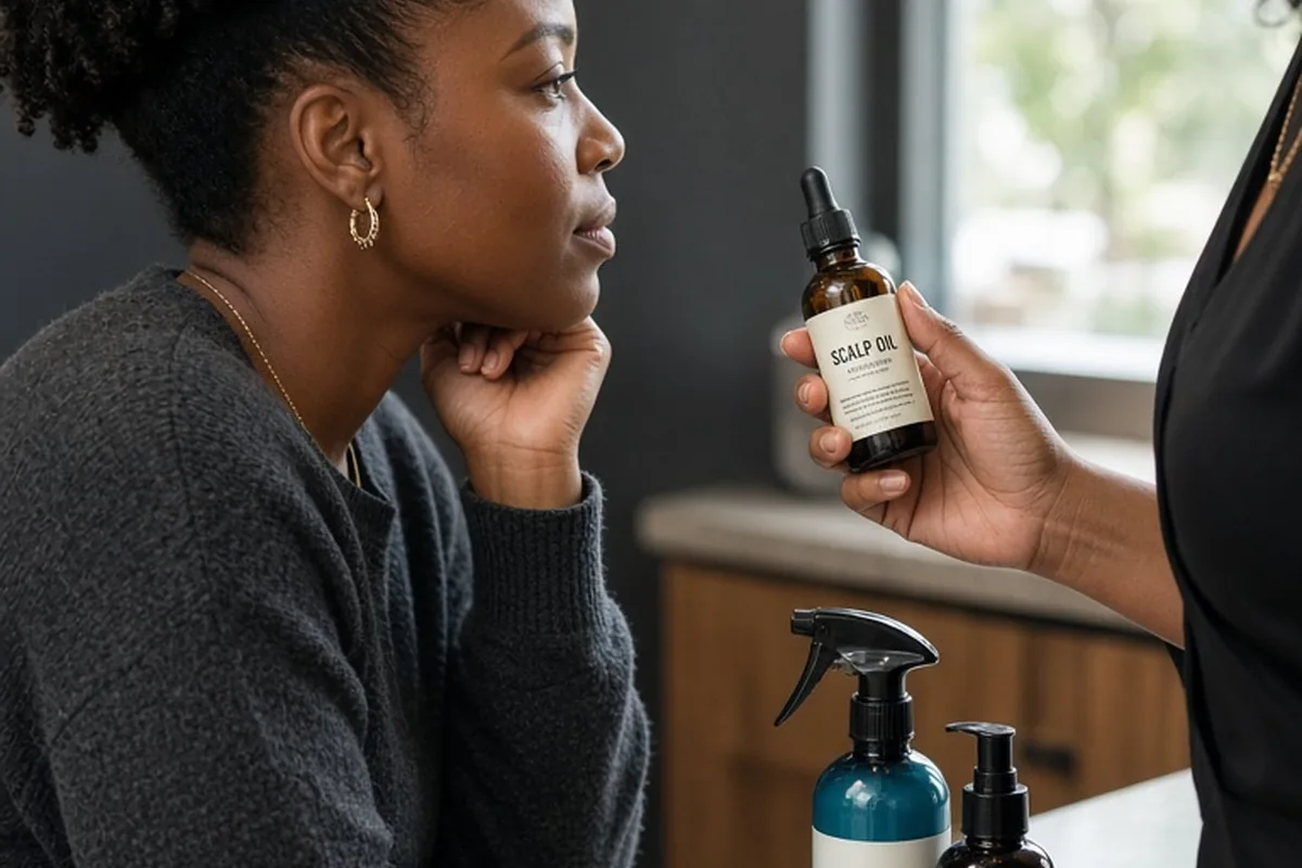 Illustration for Questions to Ask a Stylist About Moisturizer for Black Hair