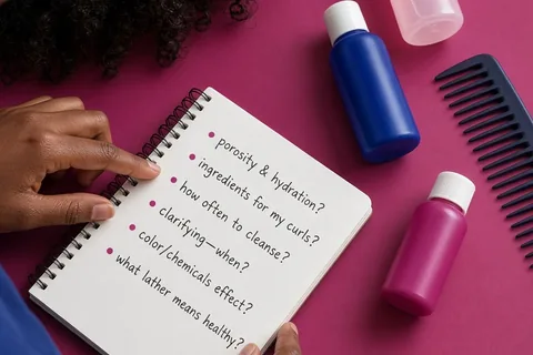 Illustration for Questions to Ask a Stylist About Moisturizing Shampoo for Curly Hair