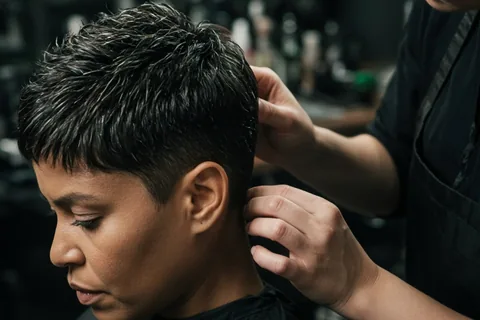 Illustration for Short Hair Barber for Women: Low Porosity Hair Cut & Style Guide