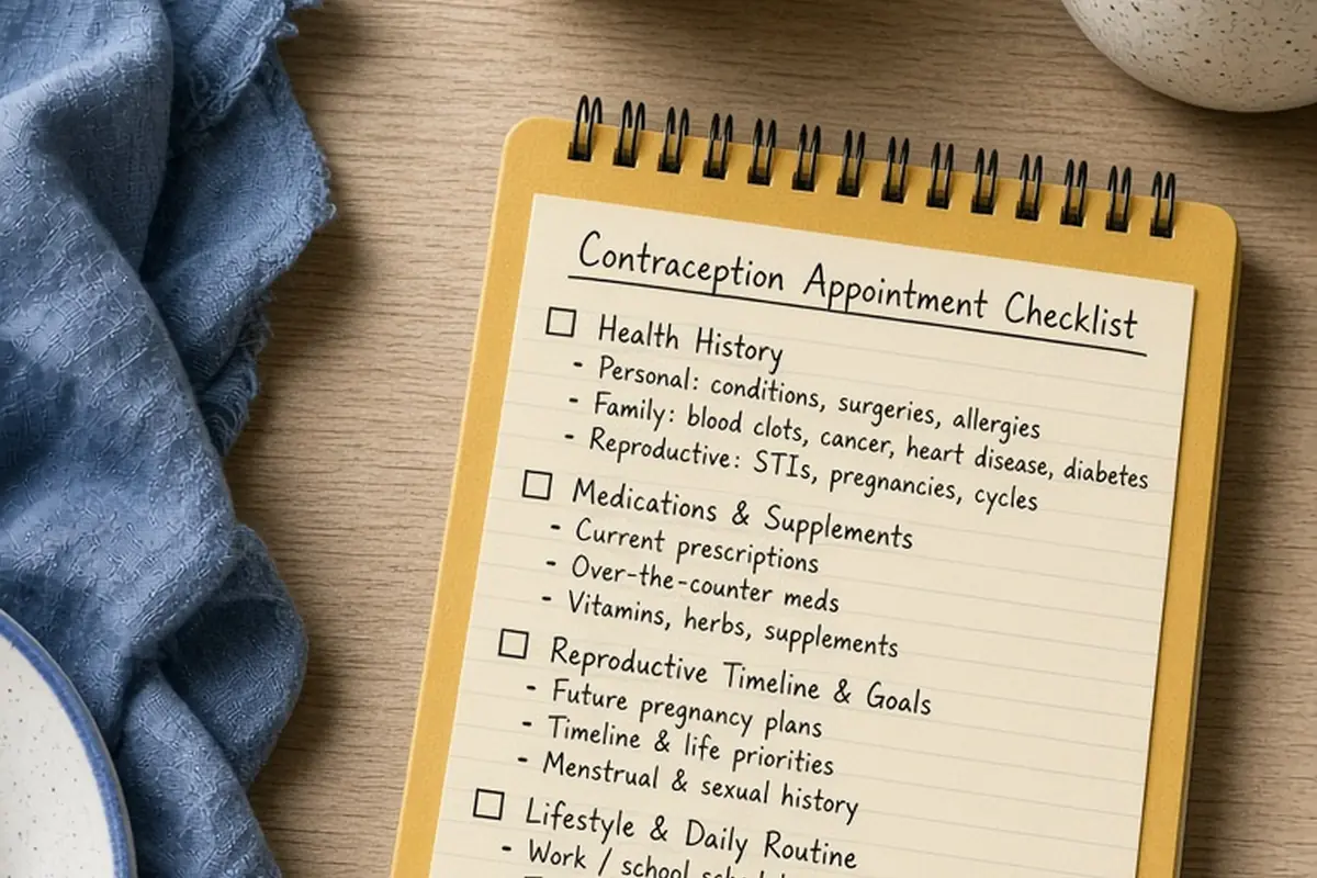 Illustration for Contraception Appointment Checklist: What to Prepare