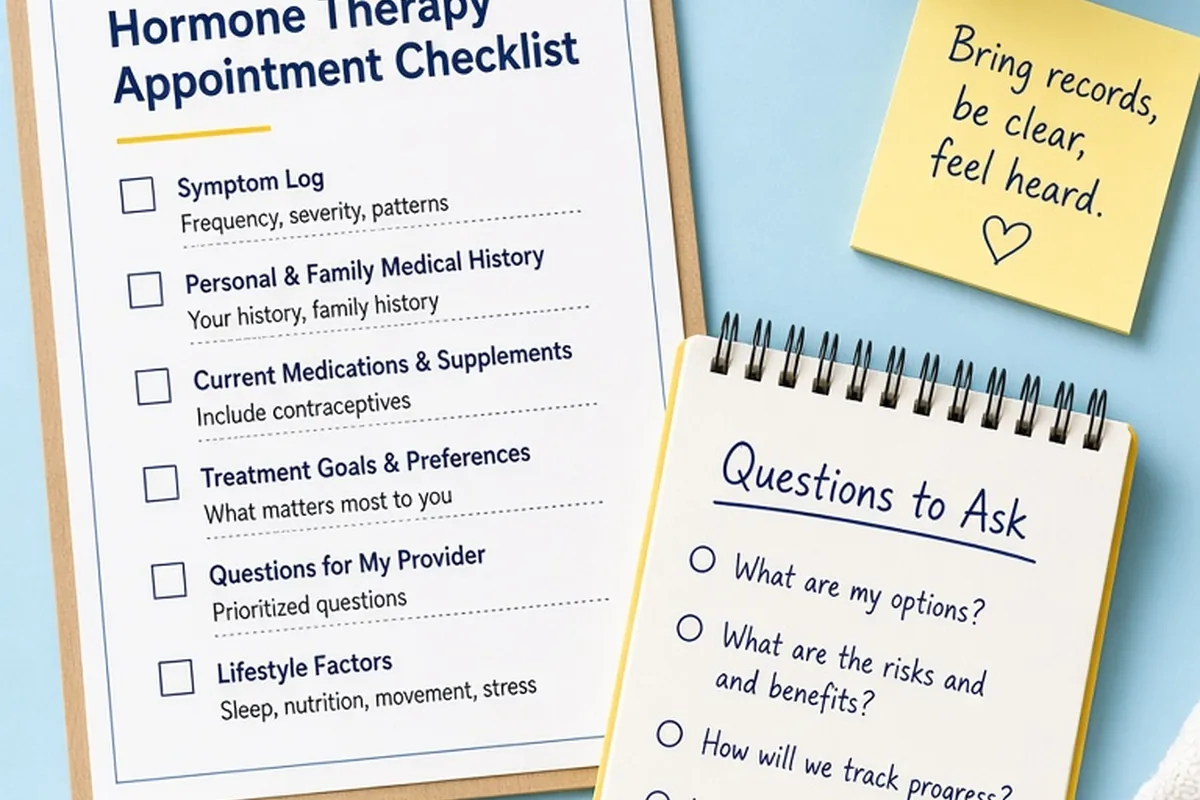 Illustration for Hormone Therapy Appointment Checklist for Your Visit