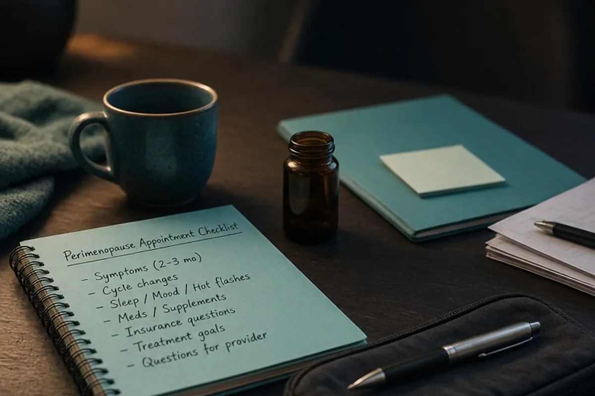 Illustration for Perimenopause Appointment Checklist for Productive Visits