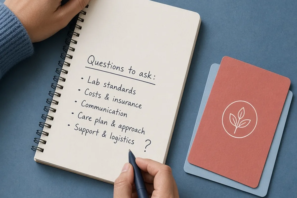 Illustration for Questions to Ask Before Choosing a Fertility Clinic for Care