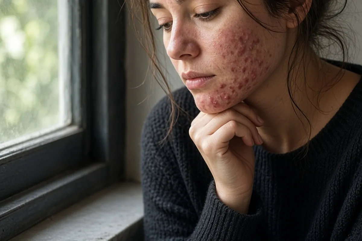 Illustration for Jawline Acne Hormonal Causes and Management