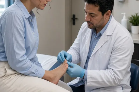 Illustration for Discussing an Ingrown Toenail with a Podiatrist for Relief