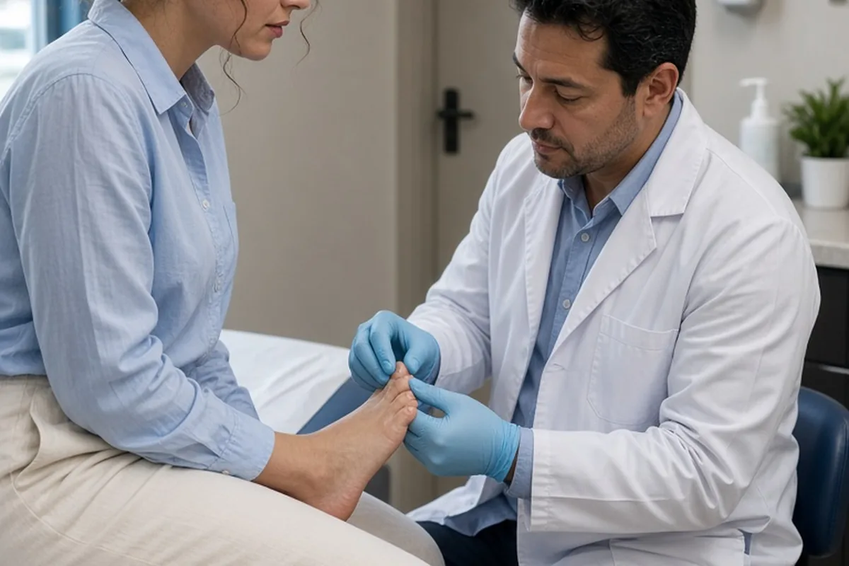 Illustration for Discussing an Ingrown Toenail with a Podiatrist for Relief