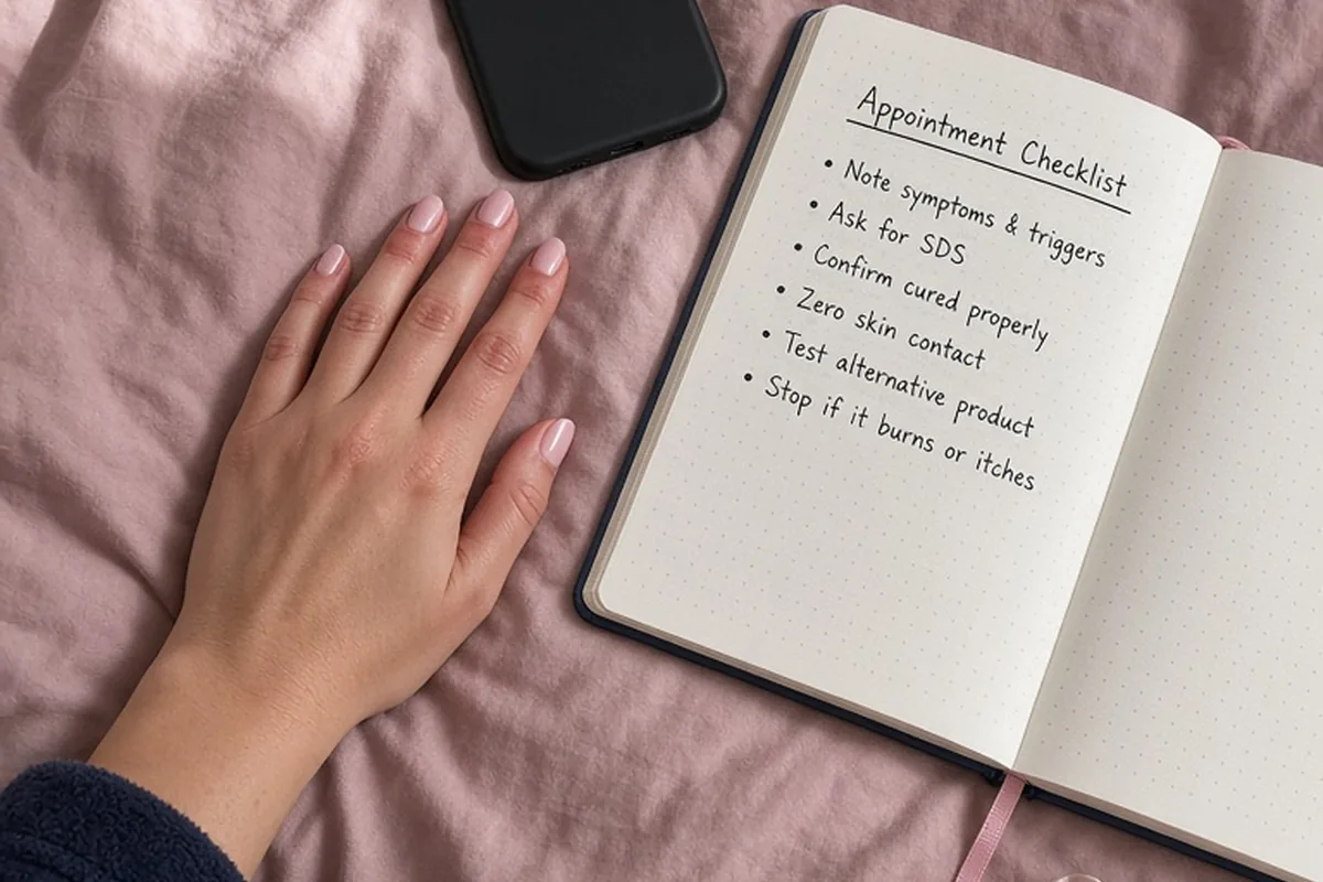 Illustration for Gel Polish Allergy Appointment Checklist for Safer Nails