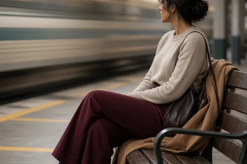 Illustration for What to Wear With Burgundy Pants Female: Outfit Ideas for Women