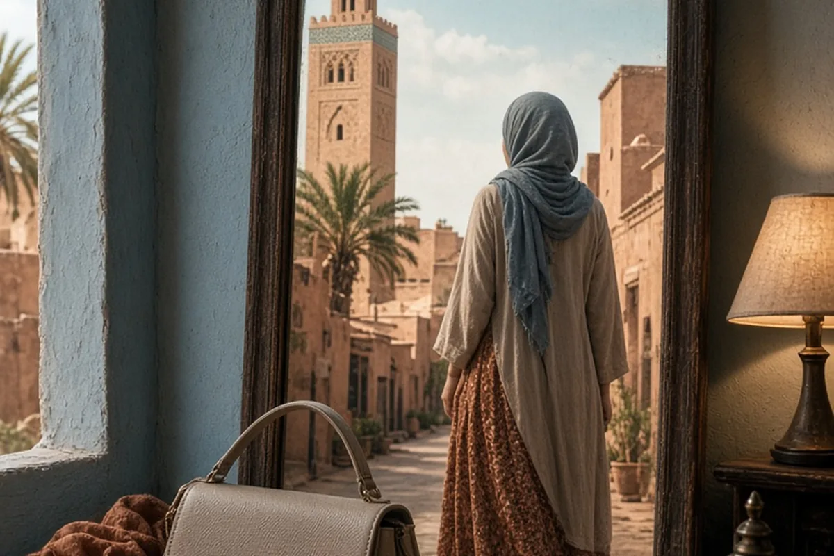 Illustration for What to Wear as a Woman in Morocco: Modest Fashion Tips