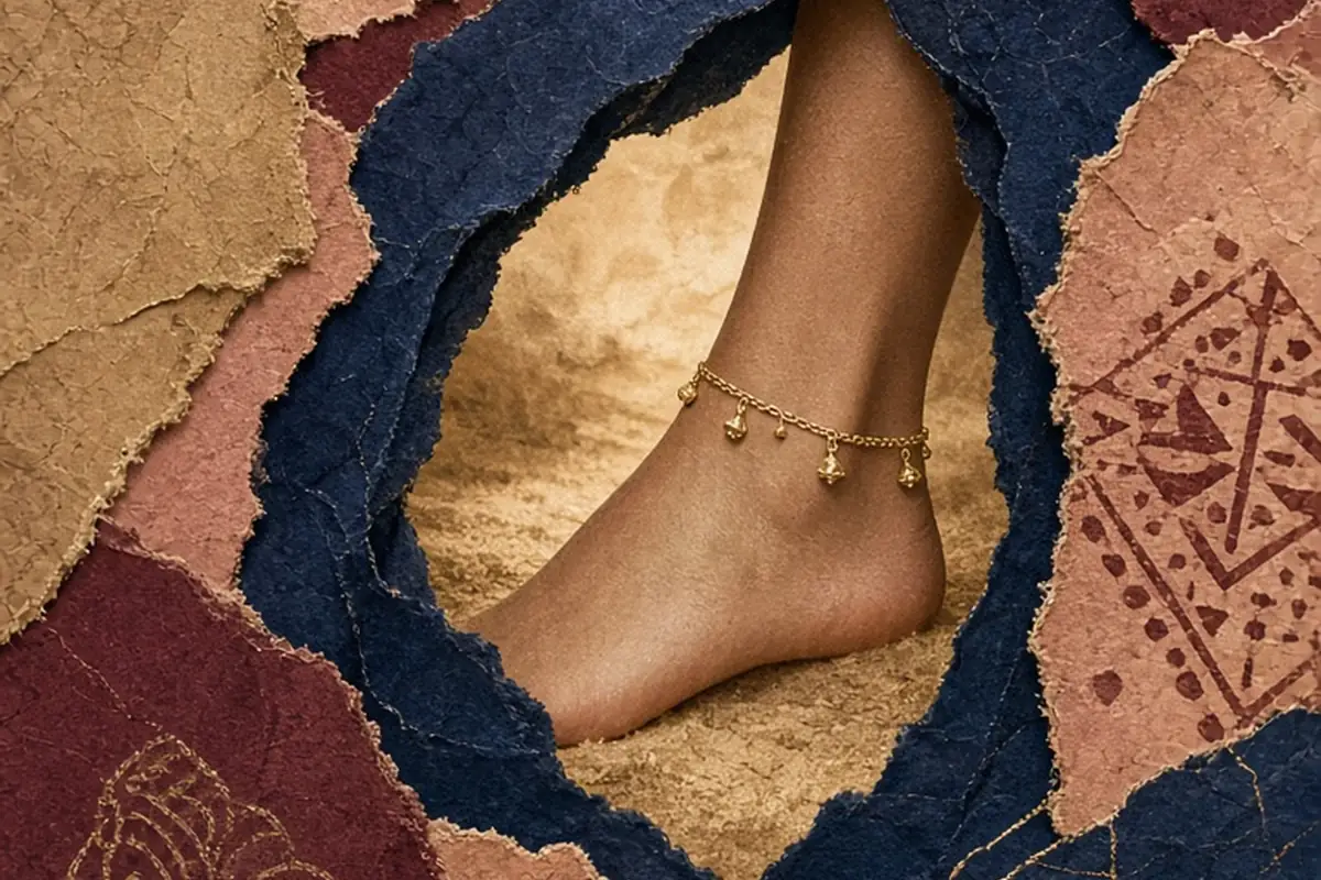 Illustration for Why Do Women Wear Anklets? Cultural Causes and Fashion Trends