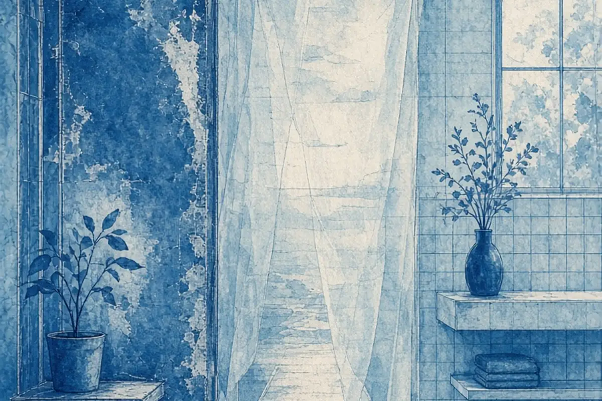 Illustration for Do I Need Plastic Behind Moisture Resistant Drywall in Bathrooms?