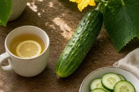 Illustration for Can the Fruit Behind the Female Cucumber Flower Be Harvested?