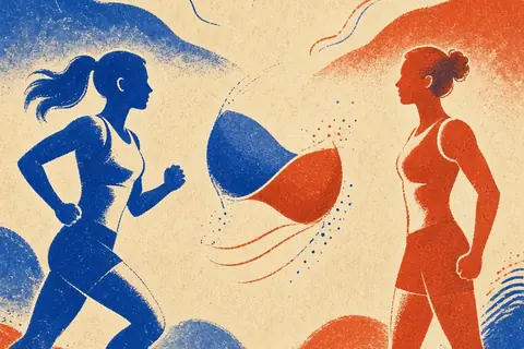 Illustration for Why Female Athletes Have Smaller Breasts: Science and Facts