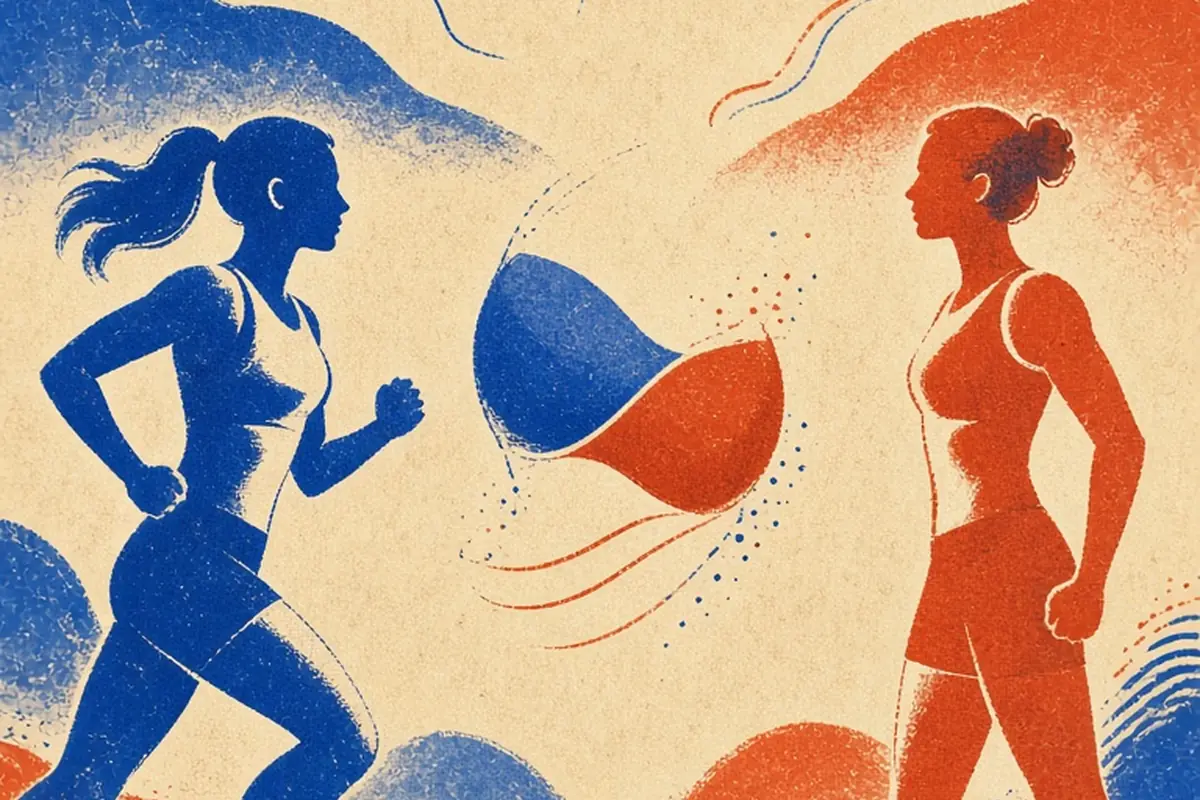 Illustration for Why Female Athletes Have Smaller Breasts: Science and Facts