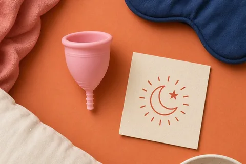 Illustration for Sleeping with a Menstrual Cup for Overnight Protection