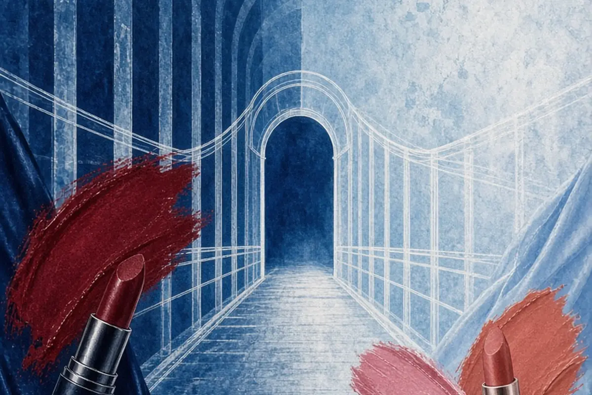 Illustration for Lipstick to Wear with a Blue Dress: Best Color Pairings