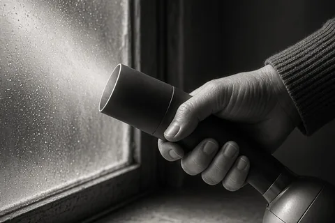Illustration for Removing Moisture Between Window Panes with a Hair Dryer