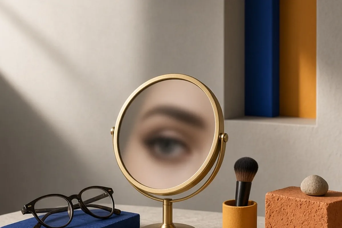 Illustration for Applying Makeup with Bad Eyesight for Clean Results