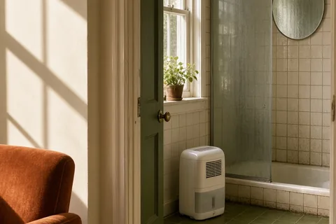 Illustration for How to get moisture out of bathroom?