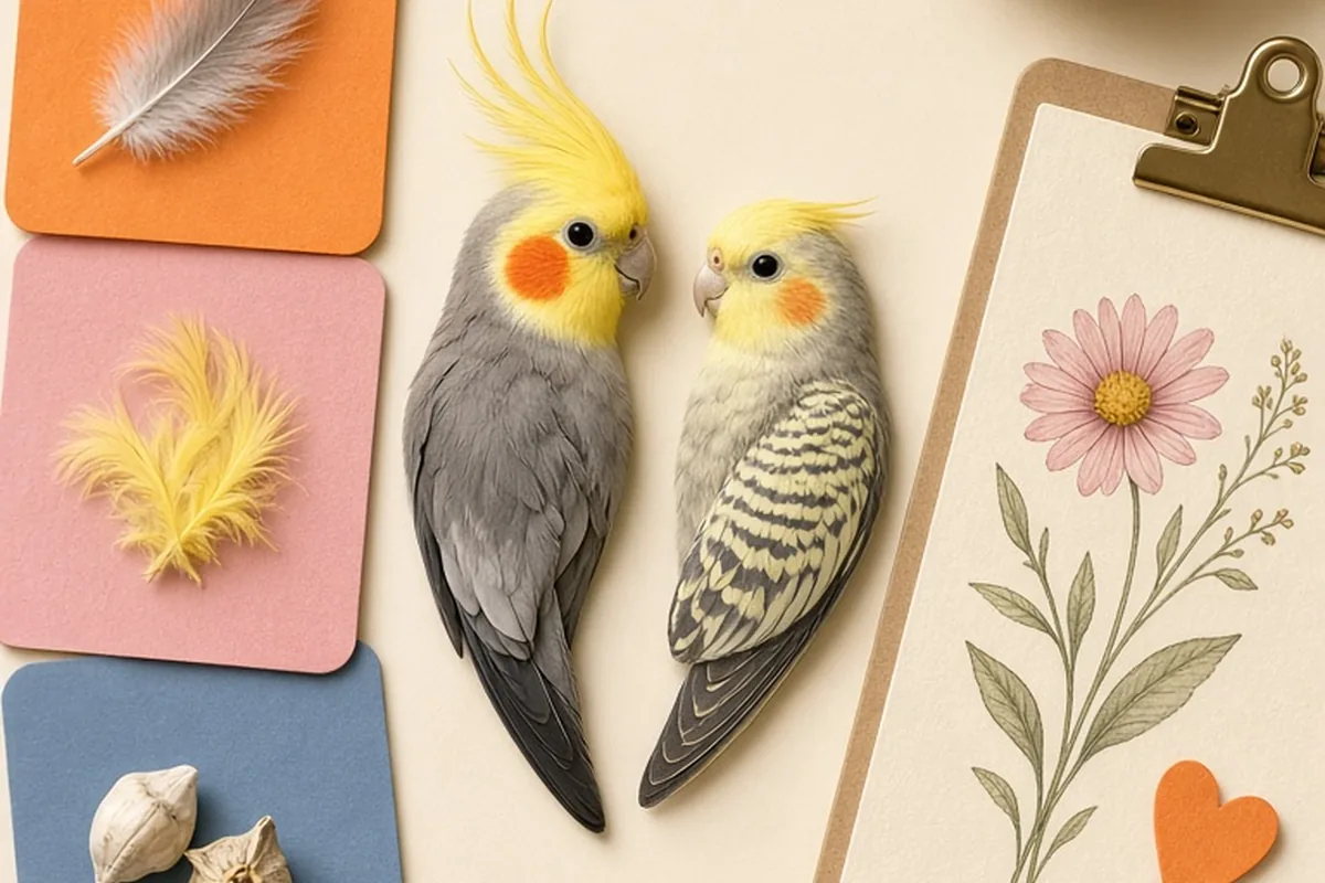 Illustration for How can you tell a male cockatiel from a female?