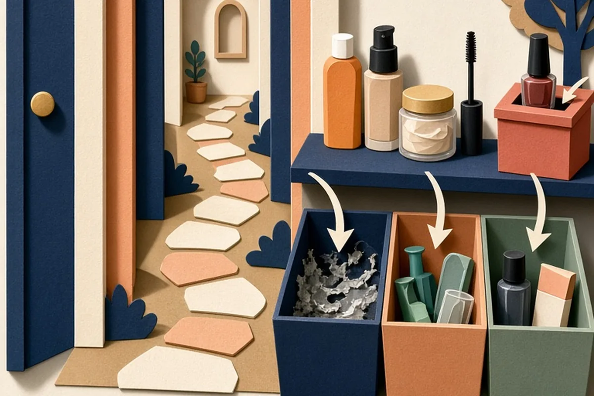 Illustration for How to Dispose of Old Cosmetics and Lotions Responsibly