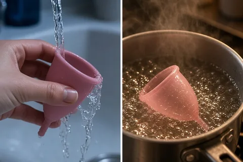 Illustration for How to Wash a Menstrual Cup for Safe Daily Hygiene