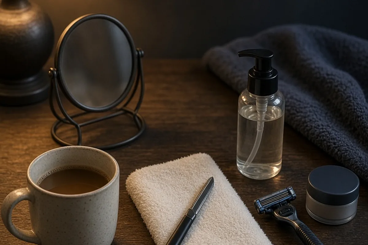 Illustration for Shaving Your Face Before or After a Shower for Smooth Skin
