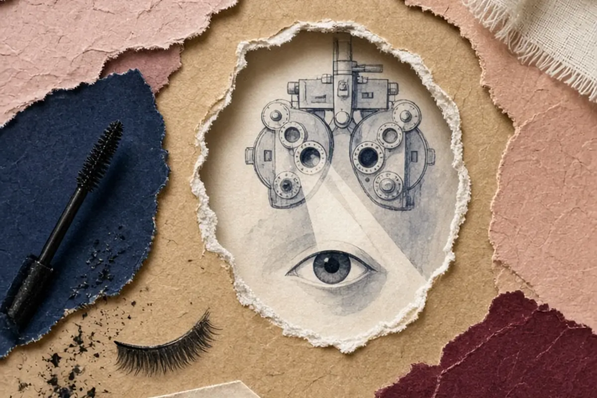 Illustration for Wearing Eye Makeup to an Eye Exam for Clearer Results