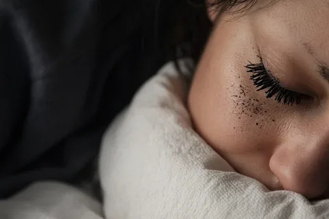 Illustration for Is it bad to sleep with mascara?