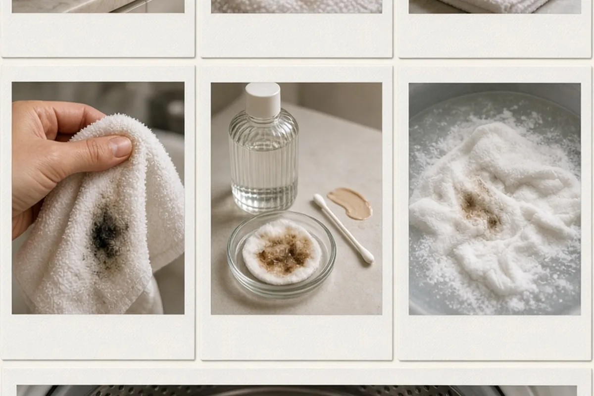 Illustration for Get Makeup Out of White Towels and Restore Brightness