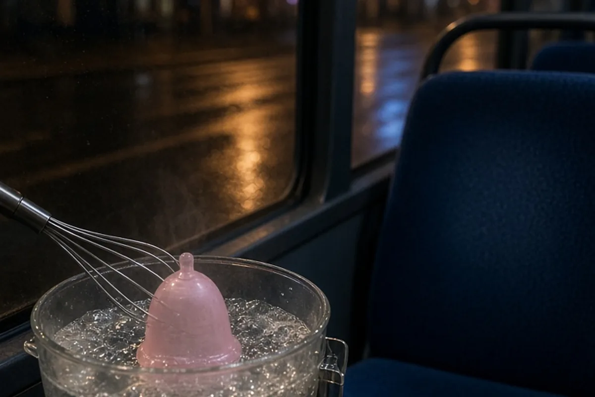 Illustration for How to Sterilize a Menstrual Cup for Safe, Fresh Use