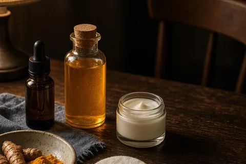 Illustration for Turmeric Toner Before or After Moisturizer for Clear Skin