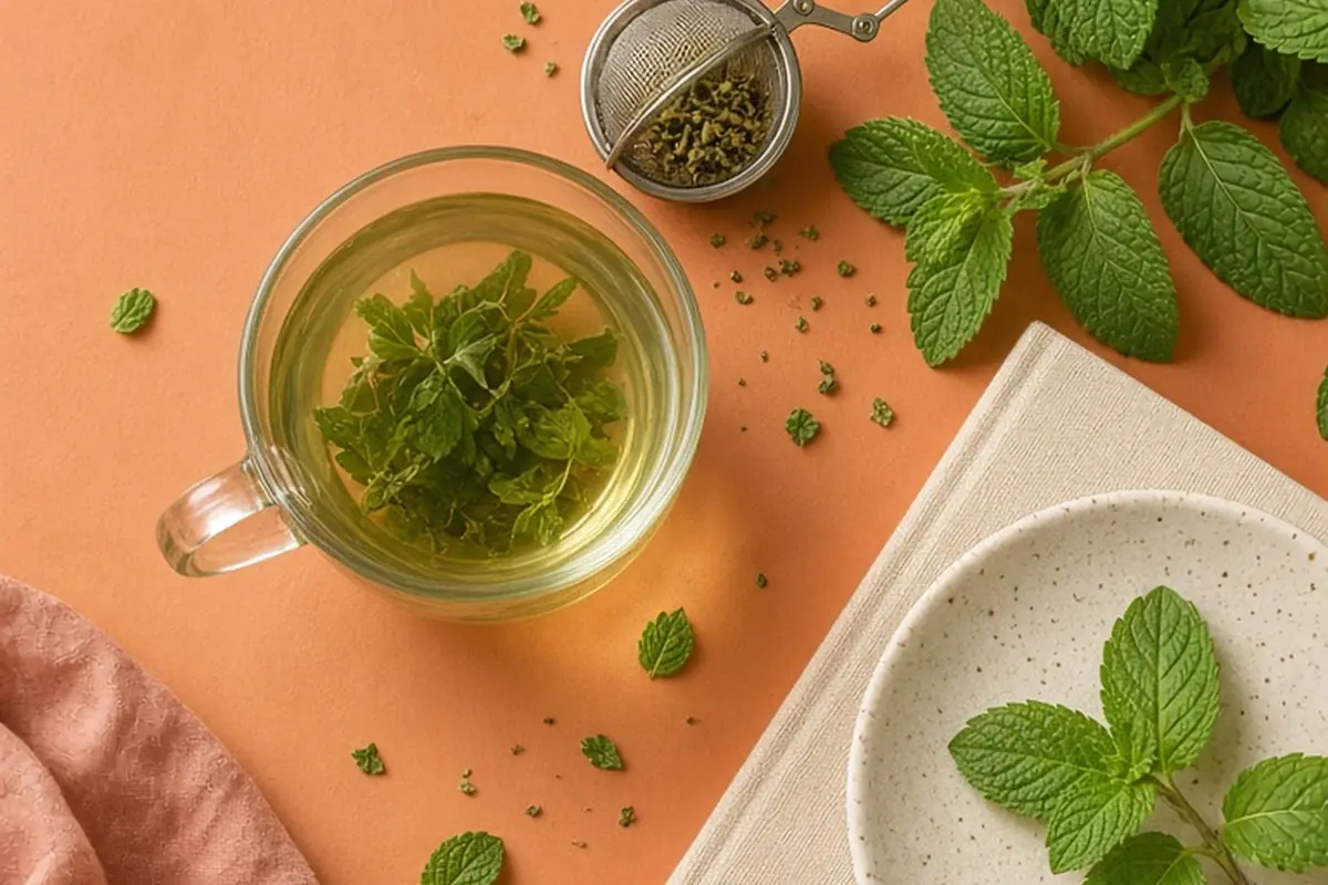 Illustration for Spearmint Tea for Acne: Managing Hormonal Breakouts Naturally