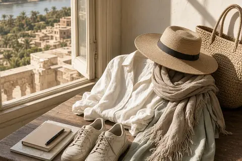 Illustration for What to wear in egypt women?