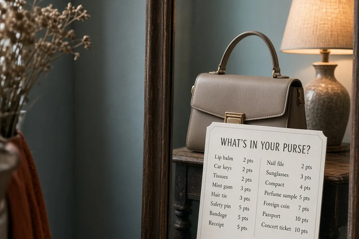 Illustration for What's in Your Purse Game: Easy Bridal Shower Guide